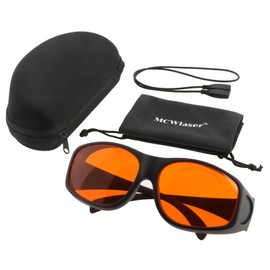 MCWlaser 190-540nm Laser Safety Glasses Goggles OD7+ For UV light Violet Blue Green Laser 405nm 445nm 450nm 473nm 532nm Absorption Type EP-3 Style 9