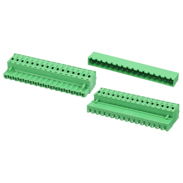 sourcing map 2 Set 16-Pin 5.08mm/0.2" Pitch PCB Mount Screw