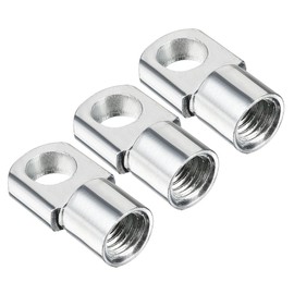 uxcell Gas Spring End Fitting M8 Female Thread 6mm Hole Dia A3 Steel Silver Tone 3pcs