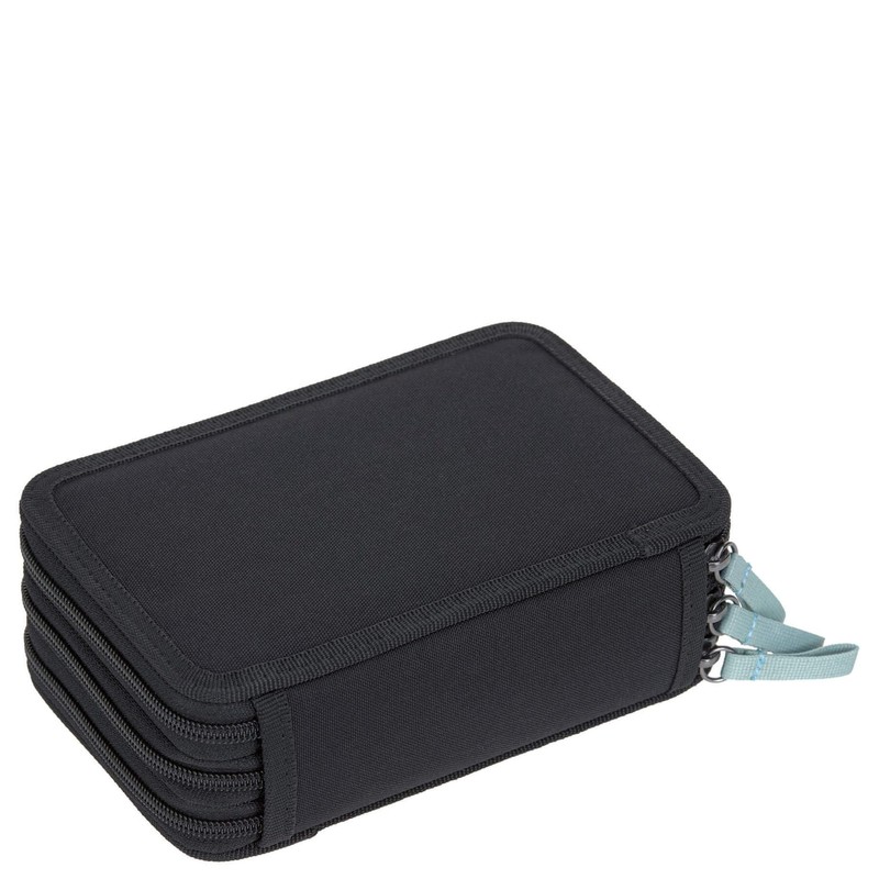 LÄSSIG Unique School Triple Pencil Case Slim Black