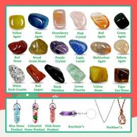 Lubibi Crystals Advent Calendar 2024, Christmas Countdown Advent Calendar for Kids with 24 Gemstones Collection Rocks And Minerals for Explore Learning Toy Collection Gifts for Girls Boys