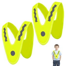 Aohcae Aohcae Warnweste Kinder, 2 Stck Sicherheitsweste Reiten Sicherheitsweste Kinder Reflektorweste Kinder Warnwesten Sicherheitswesten