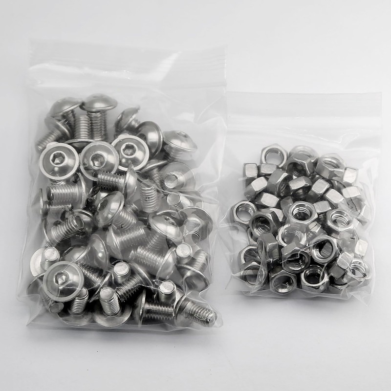 (50 pcs) M5 x 10mm Hex Socket Screws with Flange