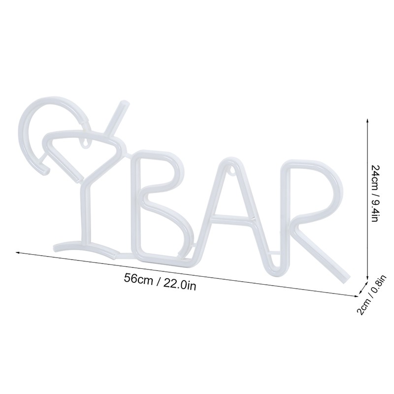 BAR Letters Shaped LED Neon Light Shop Signs Light for