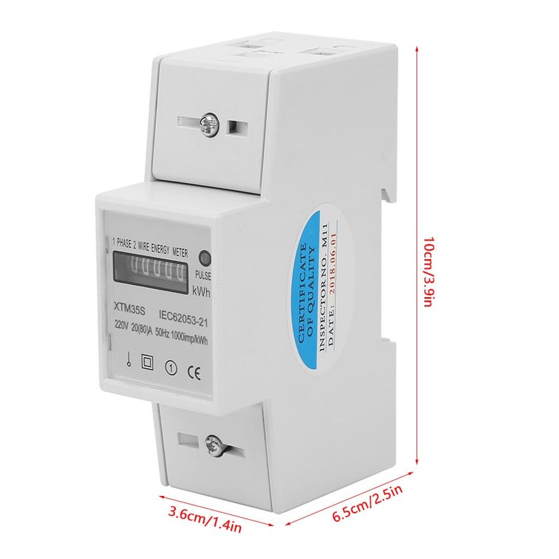 220V Digital 1 Phase 2 Wire Conta Chilowatt Conta Kw
