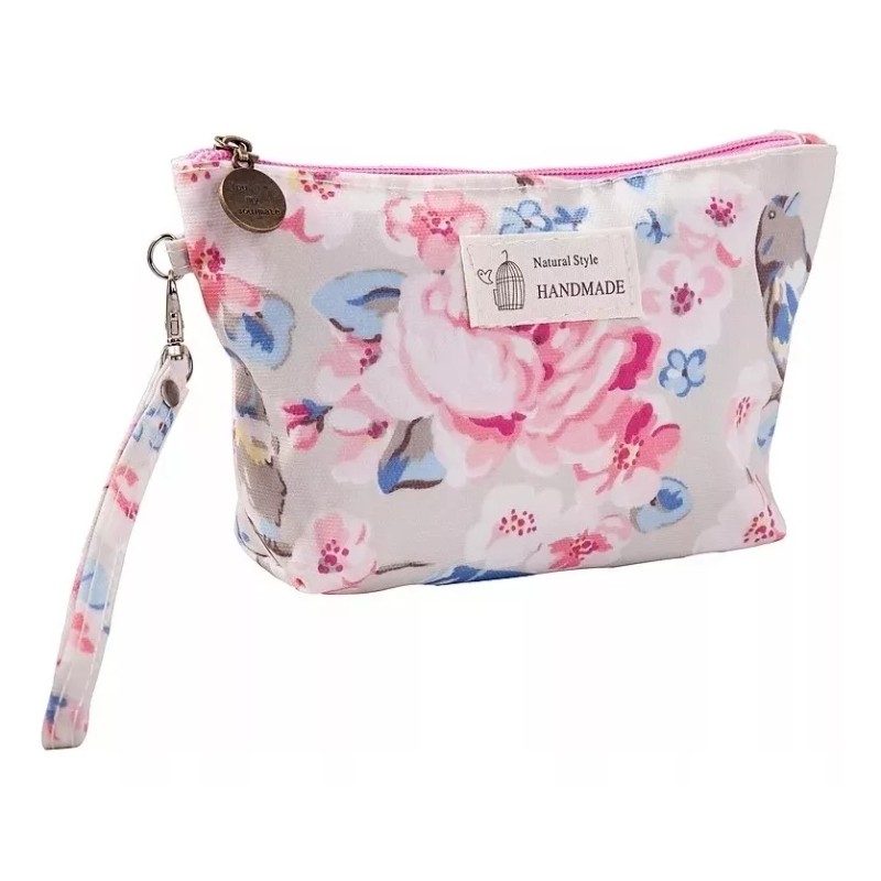 Fudeam Cosmetiquera Bolsa De Almacenamiento Impermeable Rosas