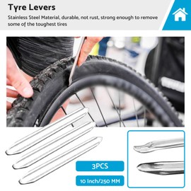 MAX COOL 3 Pack Tyre Levers, Motorcycle Bike Cycle Bicycle Tyre Levers, Pry Bar Tyre Remover Spoon Iron Changing Tool, Bike Tire Lever Car Tyre Repair Kit Tool for Bicycles/Motorcycle/Car/Lorry Tube