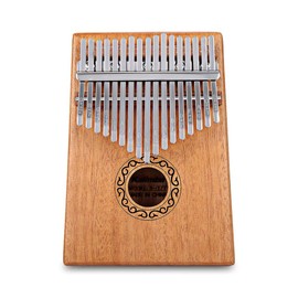 zmart 17 Keys Kalimba Thumb Piano Wood Mahogany Body Tune Hammer