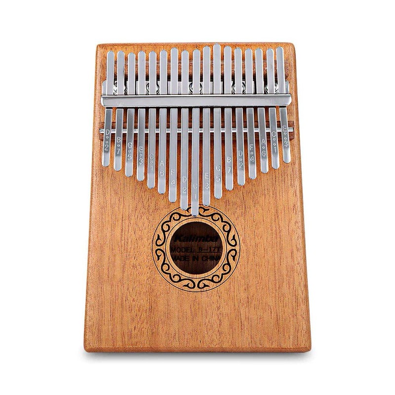 zmart 17 Keys Kalimba Thumb Piano Wood Mahogany Body Tune
