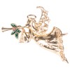 Transpac Angel with Trumpet Gold Tone 2 inch Alloy Metal
