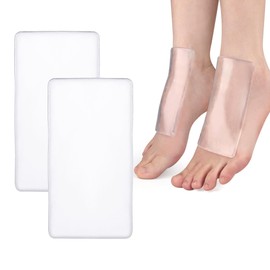 RAMGLYO Pack of 2 Ankle Gel Pads for Boots, Relieve Pressure and Improve Blood Circulation, for Ice Skating, Hockey (Square)