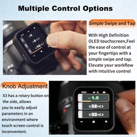 Godox X3-N X3N TTL Wireless Flash Trigger with Touch Screen,Compatible for Nikon Camera Flash Transmitter for Studio Photography,TCM Function,Quick Charge Flash Trigger with 3.7V/850mAh Battery