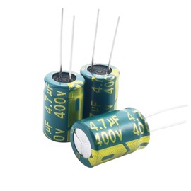 YG YUNGUI 10pcs 400V 4.7UF Aluminum Round Electrolytic Capacitor, HJFCTs-14, 8x12MM, DIY Soldering Electronic Projects