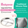 Bakpoco Bakpoco Stainless Steel Baby Plate with Suction, 9” Divided