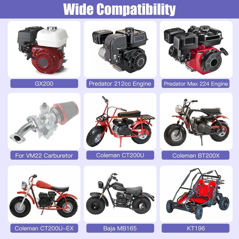 CILOYU VM22 26mm Carburetor Intake Manifold Compatible with Predator 212cc