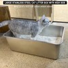 IKITCHEN Stainless Steel Cat Litter Box, Large Metal Litter Box