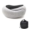U-Shaped Memory Foam Travel Neck Pillow with Adjustable Velcro and