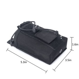 Ousawing Men’s Multi-Function Tactical Radio Case Molle Heavy Duty Radio Holster Pouch for Two Ways Walkie Talkies…