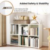 SILKYDRY 6 Cube Bookcase, 2-Tier White Bookshelf with Anti-Tipping Kits,
