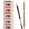 Baluue 2pcs Double Eyebrow Pencil Brush Dark Makeup Tool for