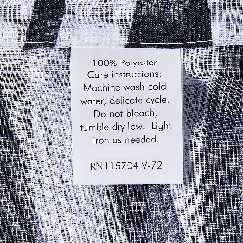 Achim Kenya Cortina de Ventana Panel para el hogar, Negro/Blanco,