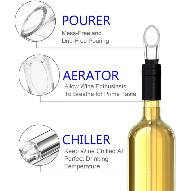 2Pack Wine Chiller Ice Red Wine Bottle Stainless Steel Cooler