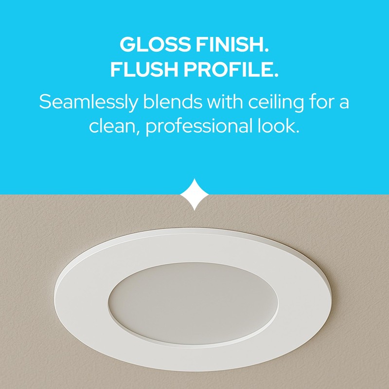KastLite 3-Pack Custom Size White Goof Rings | Recessed Light