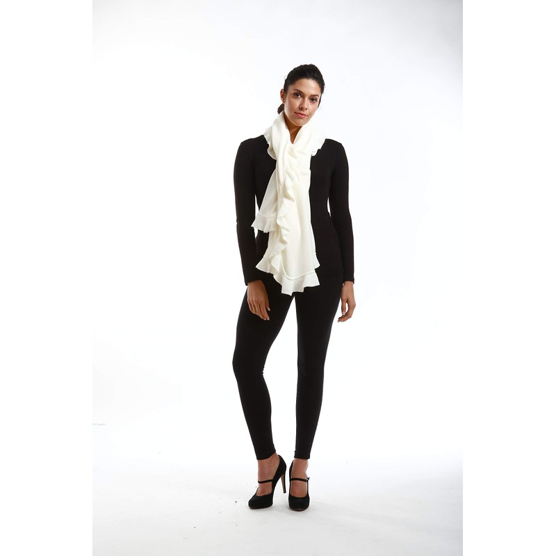 SONA G DESIGNS Solid Color Fall Winter Ruffle Edge Vest