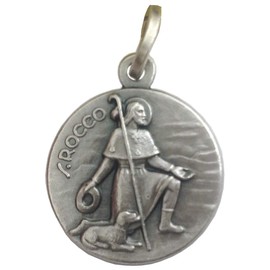 925 Sterling Silver " Saint Rock " Medal - Protector of Dogs