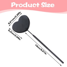 2PCS Lash Mirror, Removable Heart Shaped Stainless Steel Eyelash Makeup Mirror, Lash Extension Supplies and Tools