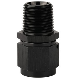 Podavelle 10AN Female Flare Swivel to 1/2 NPT Pipe Male Adapter Fitting Union Straight Aluminum Black