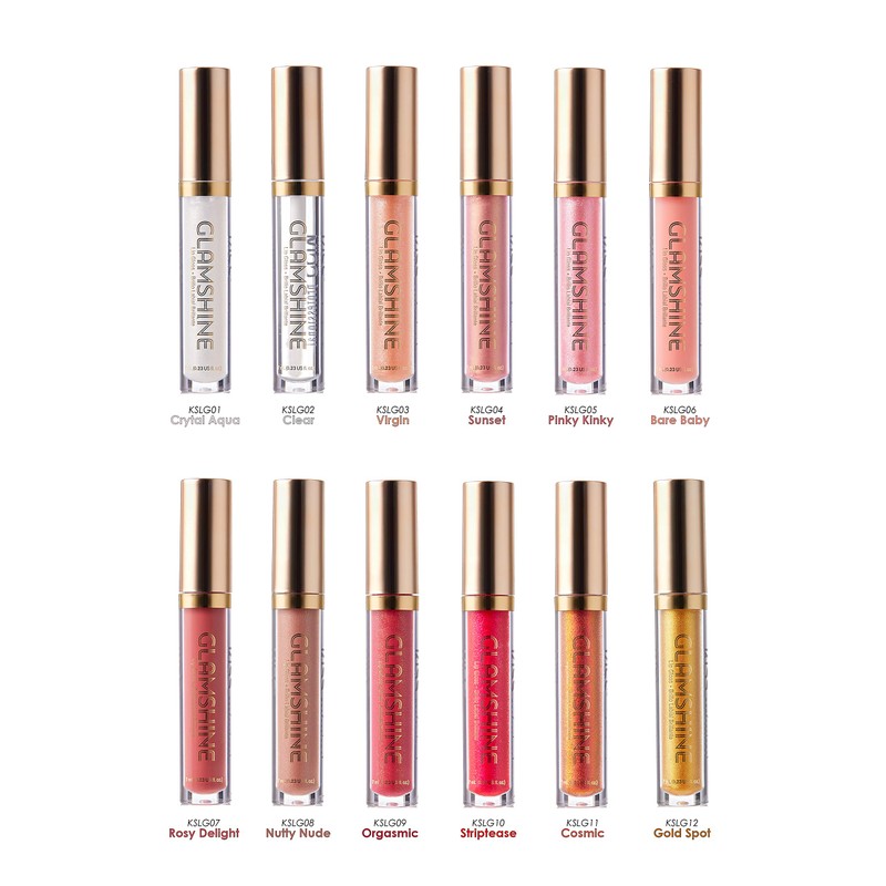 KISS Glam Shine Vita Lip Gloss (1 PACK, Orgasmic)