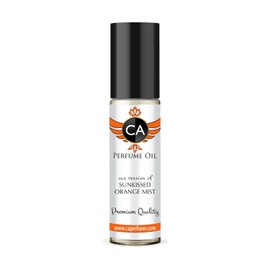 CA Perfume Originals Sunkissed Orange Mist Unisex Fragrance Oil Fruity Scent Long Lasting Perfumes for Women & Men Travel Size TSA Ready Mini Parfum Body Oil Roll-on 0.33 Fl Oz 10ml