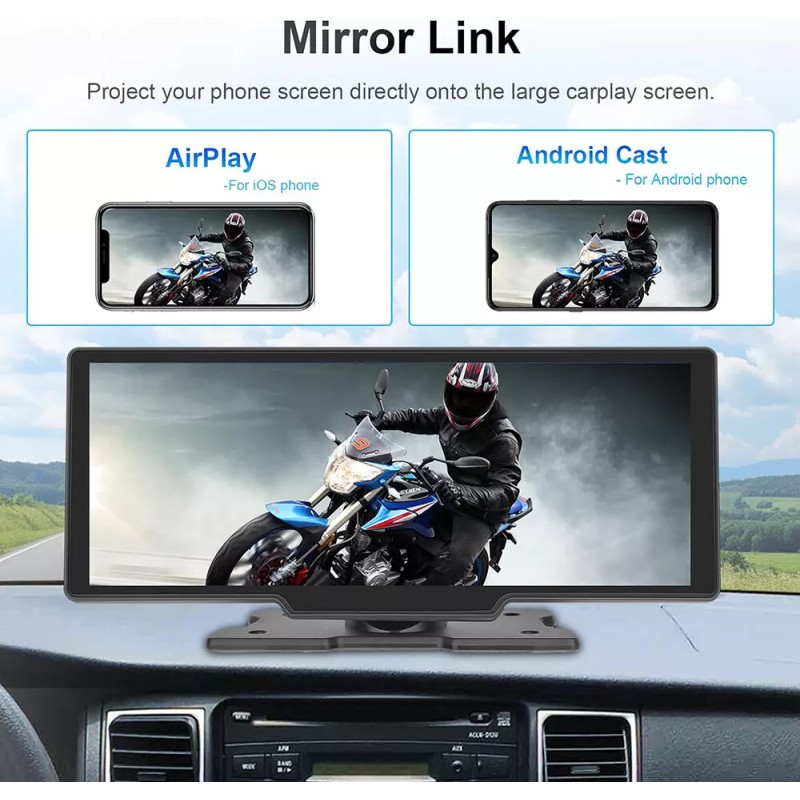 JoyeAuto 10.26" Wireless Apple Carplay Car Stereo with 1080P Backup