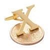 Salutto Men's Gold Letter X Cufflinks 1 Pair with Gift