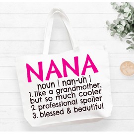 COCOVICI Nana Tote Bag Mothers Day Nana Christmas Birthday Gifts Best Nana Nanas Beach Bag Nana Getaway Bag Nana Present Nana Gifts
