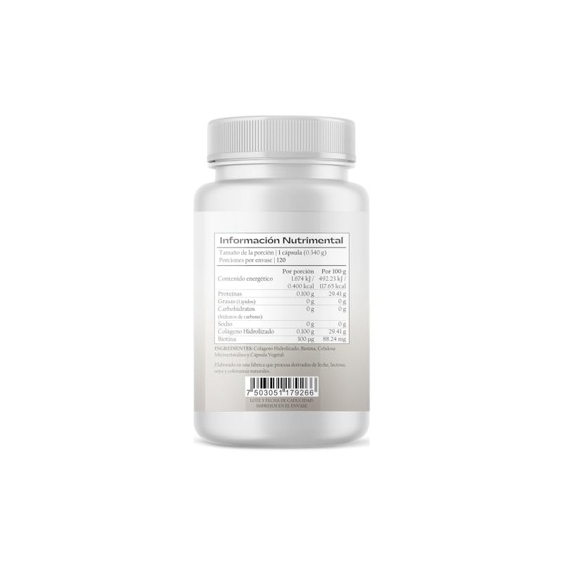 Miguel Soto BIO C300 Biotina con Colágeno, 120 Cápsulas, Fórmula