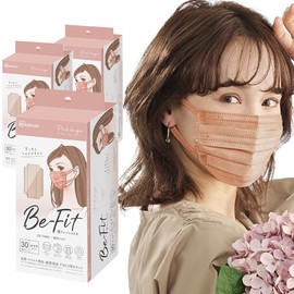 Iris Ohyama PK-B30MPB 30MPB JIS Standard Compliant 30 Sheets Set of 3 Masks, Non-woven Fabric Pleated Mask, Regular Size, Individual Packaging, Color Mask, Beautiful Fit Mask, Fall Teak Mask, Blood