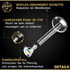 KJM FASHION Bioflex Labret Earrings 1.2 mm 16 g Transparent