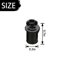 10PCS Motorcycle Windshield Bolts Screws Kit, Aluminum Alloy Motorbike Windscreen Body Mounting Bolts Nuts, Compatible with Motorcycle Cowls Well Nuts Fairing Fasteners Screw (Black)