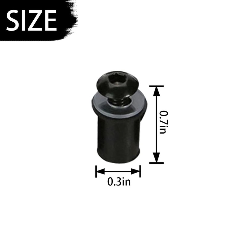 10PCS Motorcycle Windshield Bolts Screws Kit, Aluminum Alloy Motorbike Windscreen
