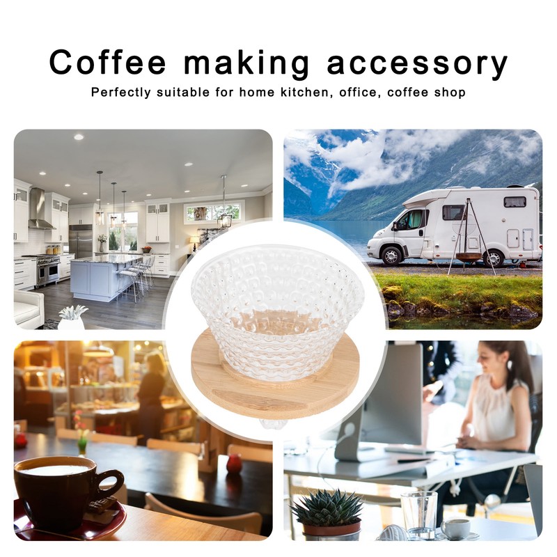 Coffee Pot Filter reusable glass Coffee Dripper Funnel Kettle Brewer