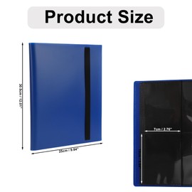 CAPASTEC Cards Scrapbook Trading Cards Album 9 Pocket Card Binder with 360 Sleeves Trading Card Collector Blue