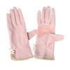 Rarihima Women's Cotton Gloves, UV Protection, Polka Dots, Pattern, Sun