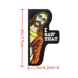 I Saw That Morale Patch - 2Pack Funny Embroidered Emblem Applique with Hook and Loop Backing Meme Military Patch for Tactical Backpacks Jeans Hats Jackets Clothing Bags and Gear Repair