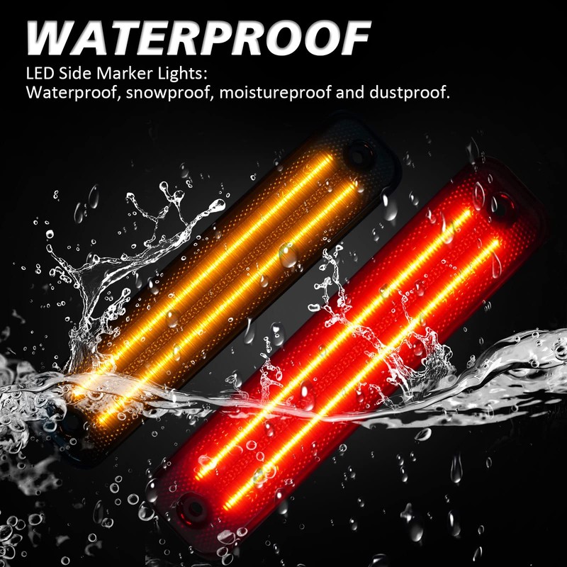 Bestview 2-Row Full LED Side Marker Lights for Hummer H2