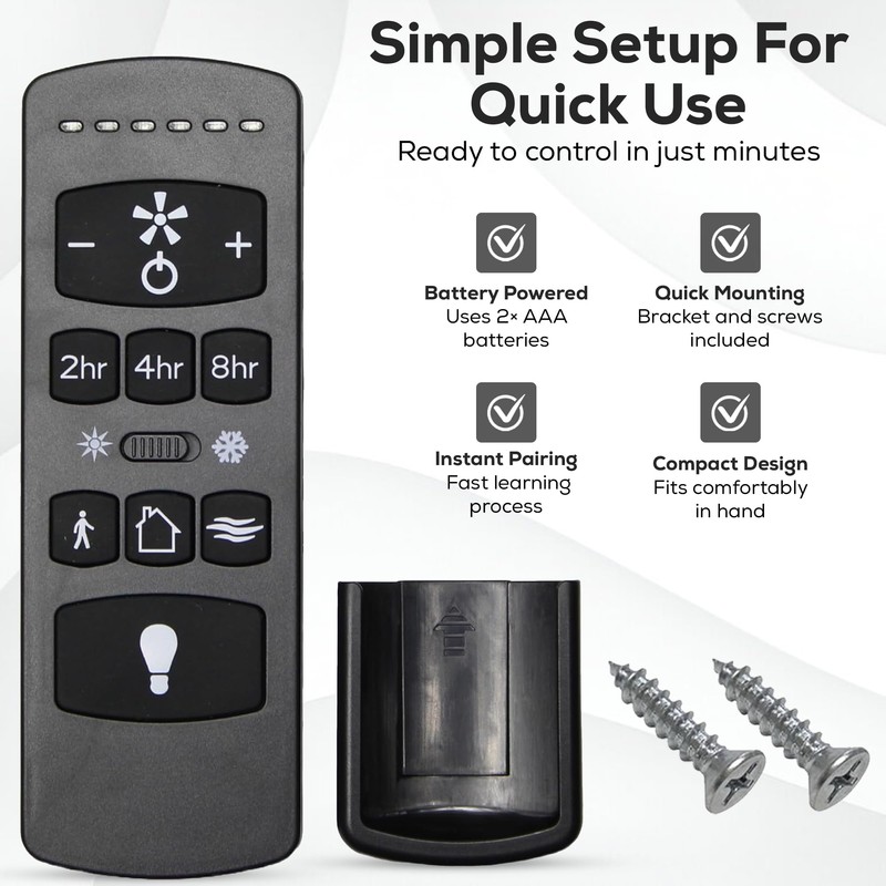 TRD050G1M Ceiling Fan Remote Control TR292A KUJCE10612 2AQZU-18053 for Harbor