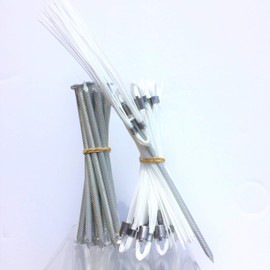 Trail Chasers Ground Markers Pkg of 10 White 6 Inch Marking Whiskers with Lightweight, Non-Rust, Aluminum Stakes