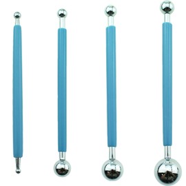 TAODAN Stainless Steel Caulking Tool Kit Caulking Tool Tile Floor Joint Repair Kit Dual Head Metal Ball Tool for Shaping Sculpting Smoothing Clay