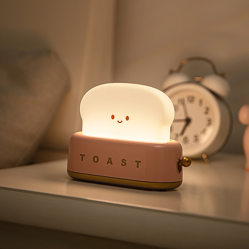 LED Bread Emotion Machine Night Light Eye Protection Portable Imitation